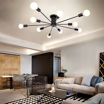 Modern Ceiling Lights Loft Spider E27 Lamp Creative Home lighting Multiple ding room bedroom Wrought Iron fixtures AC110-240V
Modern Ceiling Lights Loft Spider E27 Lamp Creative Home lighting Multiple ding room bedroom Wrought Iron fixtures AC110-240V