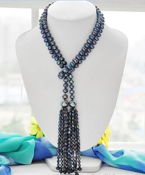 shipping> >>>z6084 New Style 10mm peacock black round freshwater pearl necklace 50inch
shipping> >>>z6084 New Style 10mm peacock black round freshwater pearl necklace 50inch