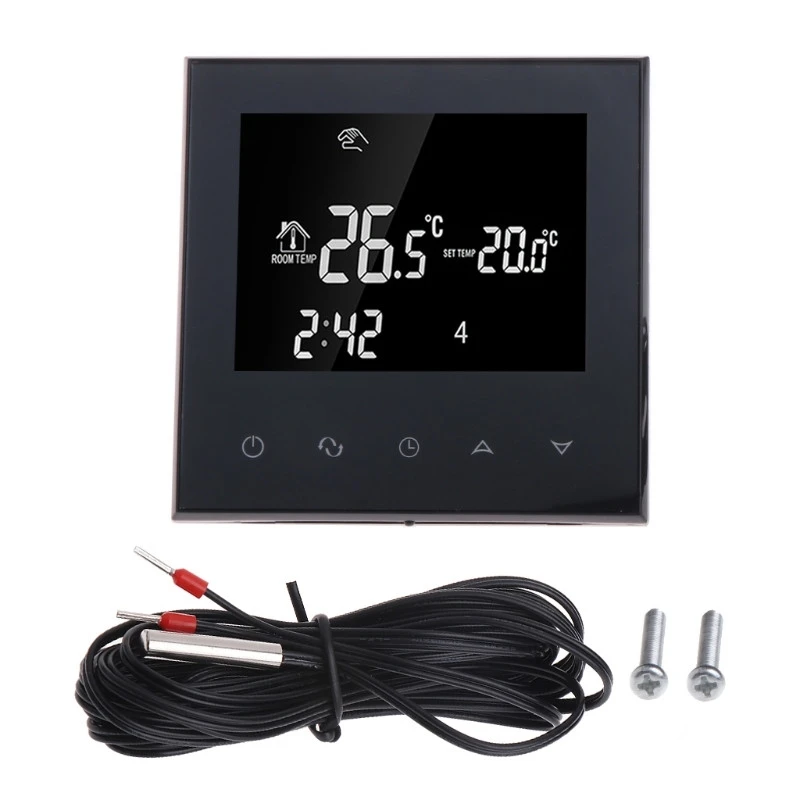 Thermoregulator Touch Screen Heating Thermostat for Warm Floor Electric Heating System Thermostat Temperature Controller
Thermoregulator Touch Screen Heating Thermostat for Warm Floor Electric Heating System Thermostat Temperature Controller