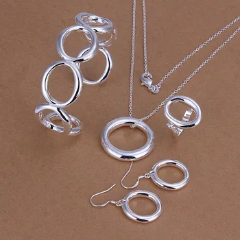 Silver plated jewelry sets, sterling-silver-jewelry jewelry set Circle Ring Earrings Bangle Necklace /XAXTGNYA 0
Silver plated jewelry sets, sterling-silver-jewelry jewelry set Circle Ring Earrings Bangle Necklace /XAXTGNYA 0