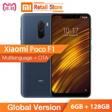 Global Version Xiaomi POCOPHONE F1 6GB RAM 128GB ROM Snapdragon 845 6.18'' Dual Camera Full Screen Smartphone 4000mAh POCO F1(China)