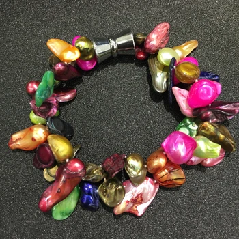 2 layers Natural fresh water pearl bracelet multi color irregular color fashion women jewelry free shipping bohemia beach style
2 layers Natural fresh water pearl bracelet multi color irregular color fashion women jewelry free shipping bohemia beach style