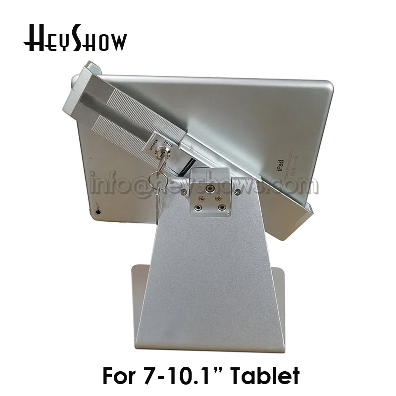 Metallic Adjustable Ipad Security Stand Clamp Tablet Flexible Gripper Tablet Display Holder Enclosure Lock With keys For 7-10 
Metallic Adjustable Ipad Security Stand Clamp Tablet Flexible Gripper Tablet Display Holder Enclosure Lock With keys For 7-10