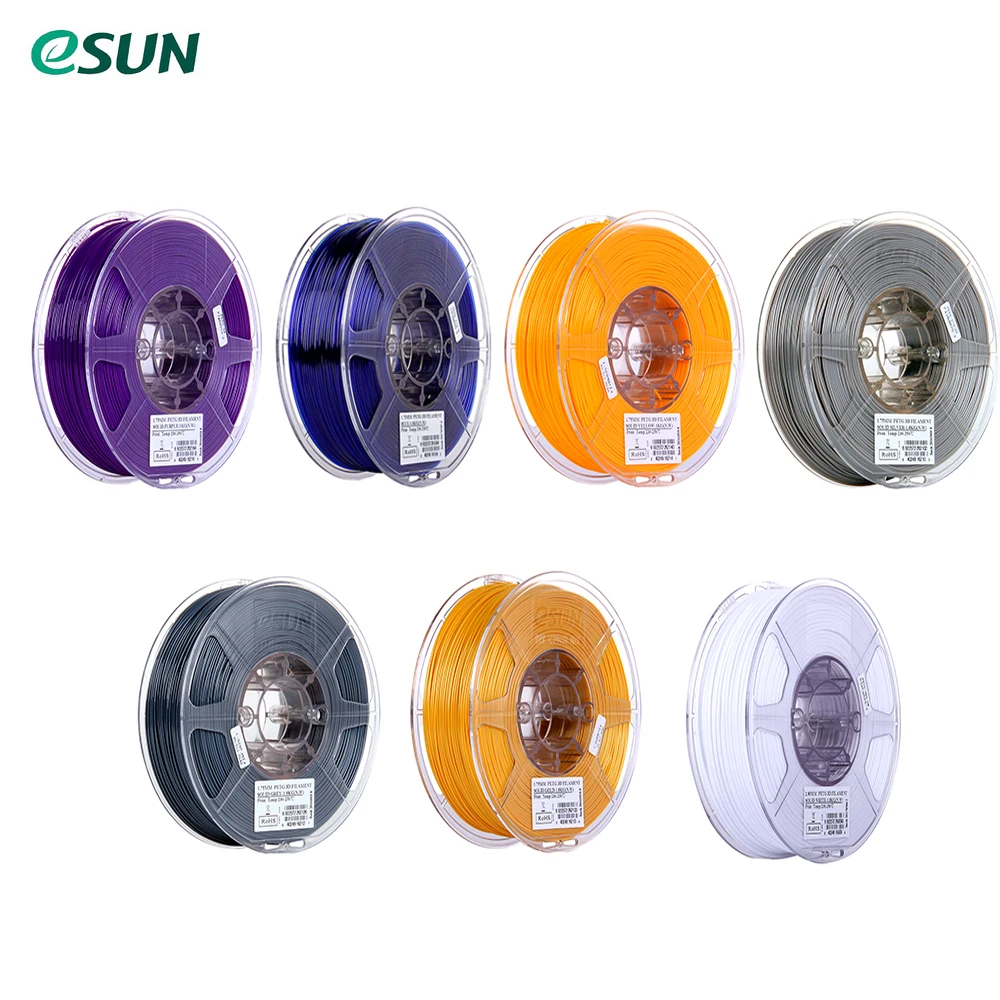 eSUN PETG 1.75mm 3D Printer Filament 1kg(2.2lb) Spool Material Refills Solid White Yellow Purple Blue Gold Consumables
eSUN PETG 1.75mm 3D Printer Filament 1kg(2.2lb) Spool Material Refills Solid White Yellow Purple Blue Gold Consumables