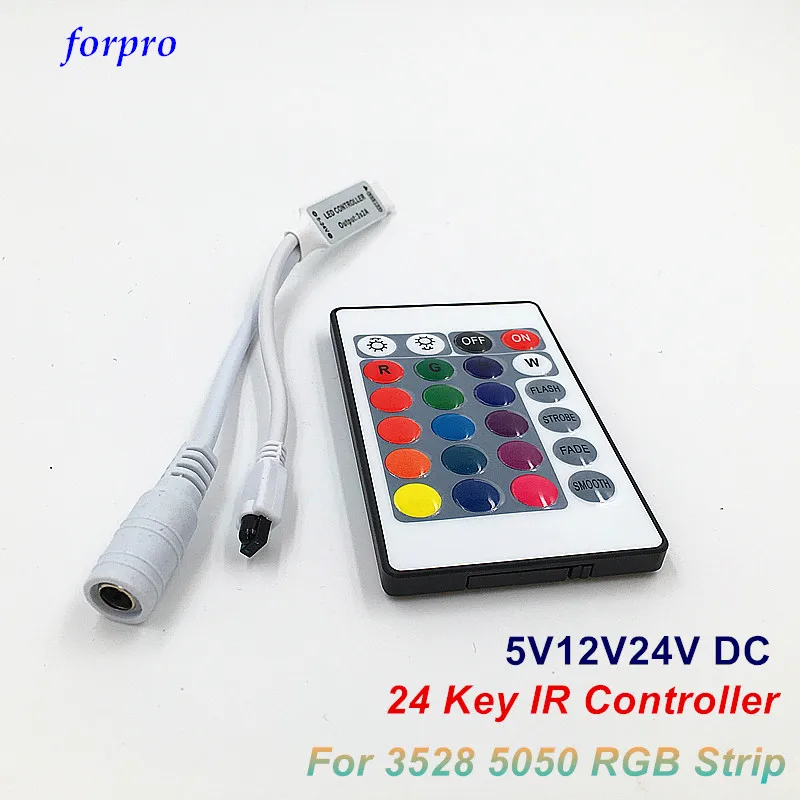 1 pcs Mini 24 keys RGB IR Remote Controller 4pin female For 3528 5050 RGB LED Light Strip DC 5V 12 V 24V
1 pcs Mini 24 keys RGB IR Remote Controller 4pin female For 3528 5050 RGB LED Light Strip DC 5V 12 V 24V