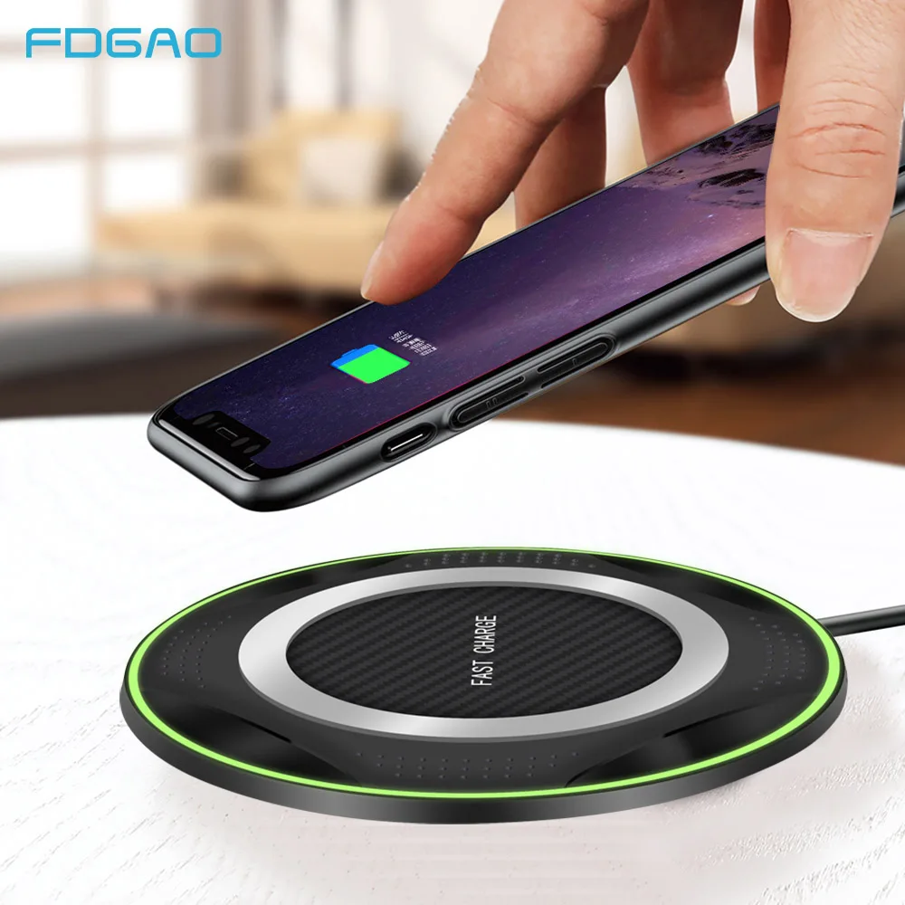 FDGAO Universal Qi Wireless Charger For Iphone X XS XR 8 10W Fast Wireless Charger Charging Pad For Samsung Note 9 S9 S8 
FDGAO Universal Qi Wireless Charger For Iphone X XS XR 8 10W Fast Wireless Charger Charging Pad For Samsung Note 9 S9 S8