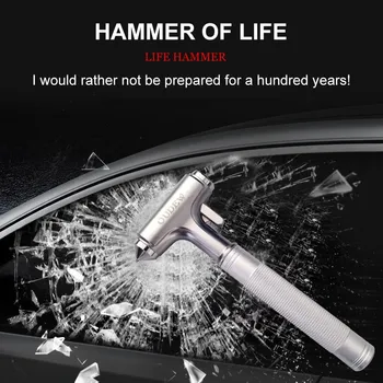 Car Metal Vehicle Safety Hammer Window Broke Seat Belt Cutter Metal Multi-purpose Emergency Escape Hammer Car Life-saving Hammer
Car Metal Vehicle Safety Hammer Window Broke Seat Belt Cutter Metal Multi-purpose Emergency Escape Hammer Car Life-saving Hammer