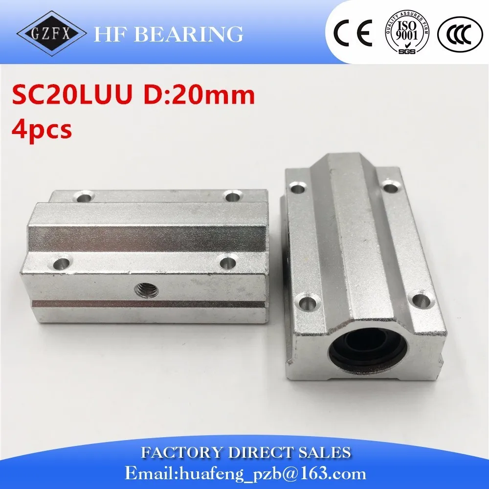 Free shipping 4pcs SC20LUU 20mm Linear Ball Bearing Block longer verison XYZ Table CNC Router
Free shipping 4pcs SC20LUU 20mm Linear Ball Bearing Block longer verison XYZ Table CNC Router