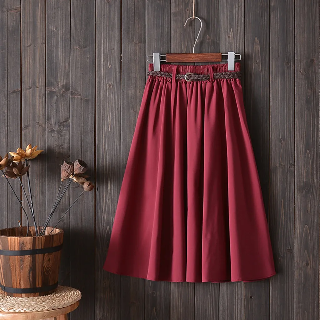 Gothic Skirts Womens Pleated Skirt urmiitro Midi Knee Length Summer Skirt Women With Belt School Skirt jupe femme falda mujer
Gothic Skirts Womens Pleated Skirt urmiitro Midi Knee Length Summer Skirt Women With Belt School Skirt jupe femme falda mujer