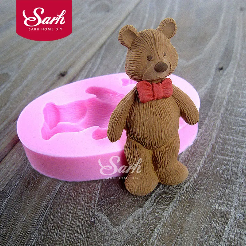 Tie Bear Lovely Cartoon Animals Fondant Cake Molds Chocolate Mold for the Kitchen Baking Sugarcraft Decoration Tool M1104 
Tie Bear Lovely Cartoon Animals Fondant Cake Molds Chocolate Mold for the Kitchen Baking Sugarcraft Decoration Tool M1104
