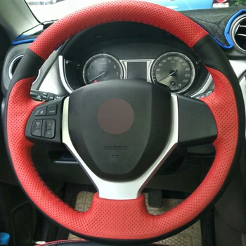 Red Black Genuine Leather DIY Hand-stitched Car Steering Wheel Cover for Suzuki CELERIO S-CROSS SX4 2013 2014 Suzuki Vitara
Red Black Genuine Leather DIY Hand-stitched Car Steering Wheel Cover for Suzuki CELERIO S-CROSS SX4 2013 2014 Suzuki Vitara