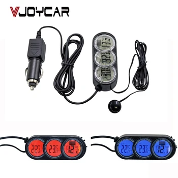 Car Thermometer Voltage Monitor Meter Clock 3 in 1 In/Out Digital Display Screen Car Interior Accessories Two kinds Backlight
Car Thermometer Voltage Monitor Meter Clock 3 in 1 In/Out Digital Display Screen Car Interior Accessories Two kinds Backlight