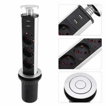Desk Power Outlet Pull USB Up Socket 3/4 Socket Countertop Point Pull Retractable Outlet 220V EU Plug for Kitchen Office
Desk Power Outlet Pull USB Up Socket 3/4 Socket Countertop Point Pull Retractable Outlet 220V EU Plug for Kitchen Office