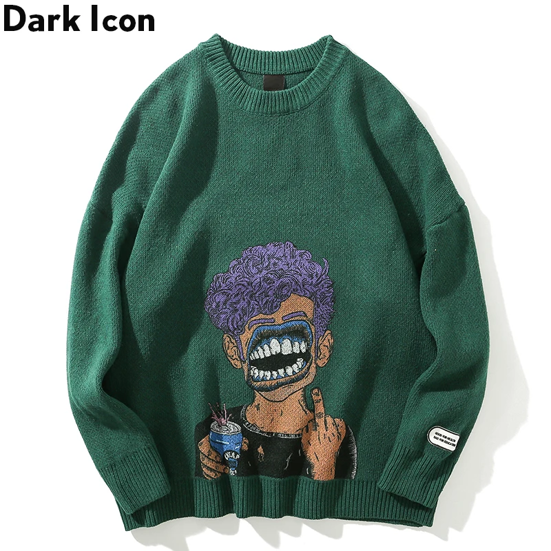 Dark Icon Printing Ripped Men's Sweater Round Neck Oversized Sweaters for Men Streetwear Cloting
Dark Icon Printing Ripped Men's Sweater Round Neck Oversized Sweaters for Men Streetwear Cloting