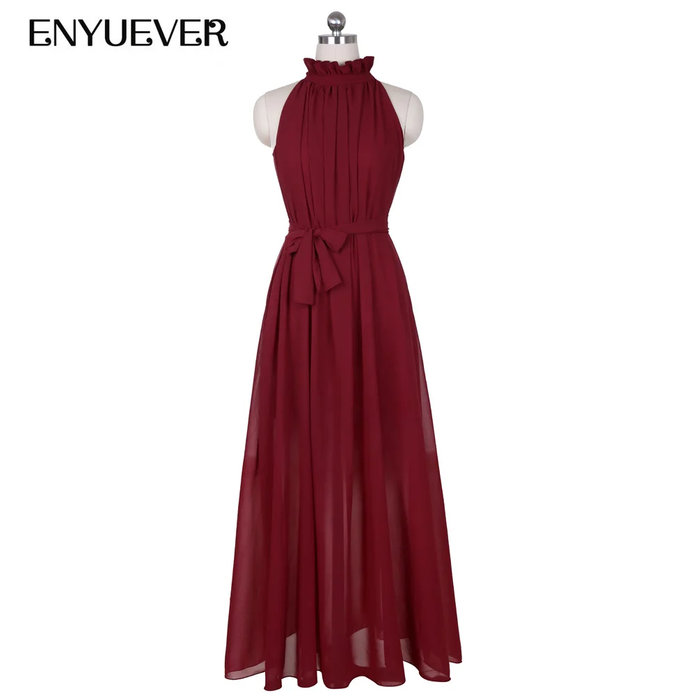 Enyuever Women Dress 2019 Summer Casual Elegant Bohemian Beach Party Halter Sexy Long Maxi Dress Chiffon Vestido Boho Clothing
Enyuever Women Dress 2019 Summer Casual Elegant Bohemian Beach Party Halter Sexy Long Maxi Dress Chiffon Vestido Boho Clothing