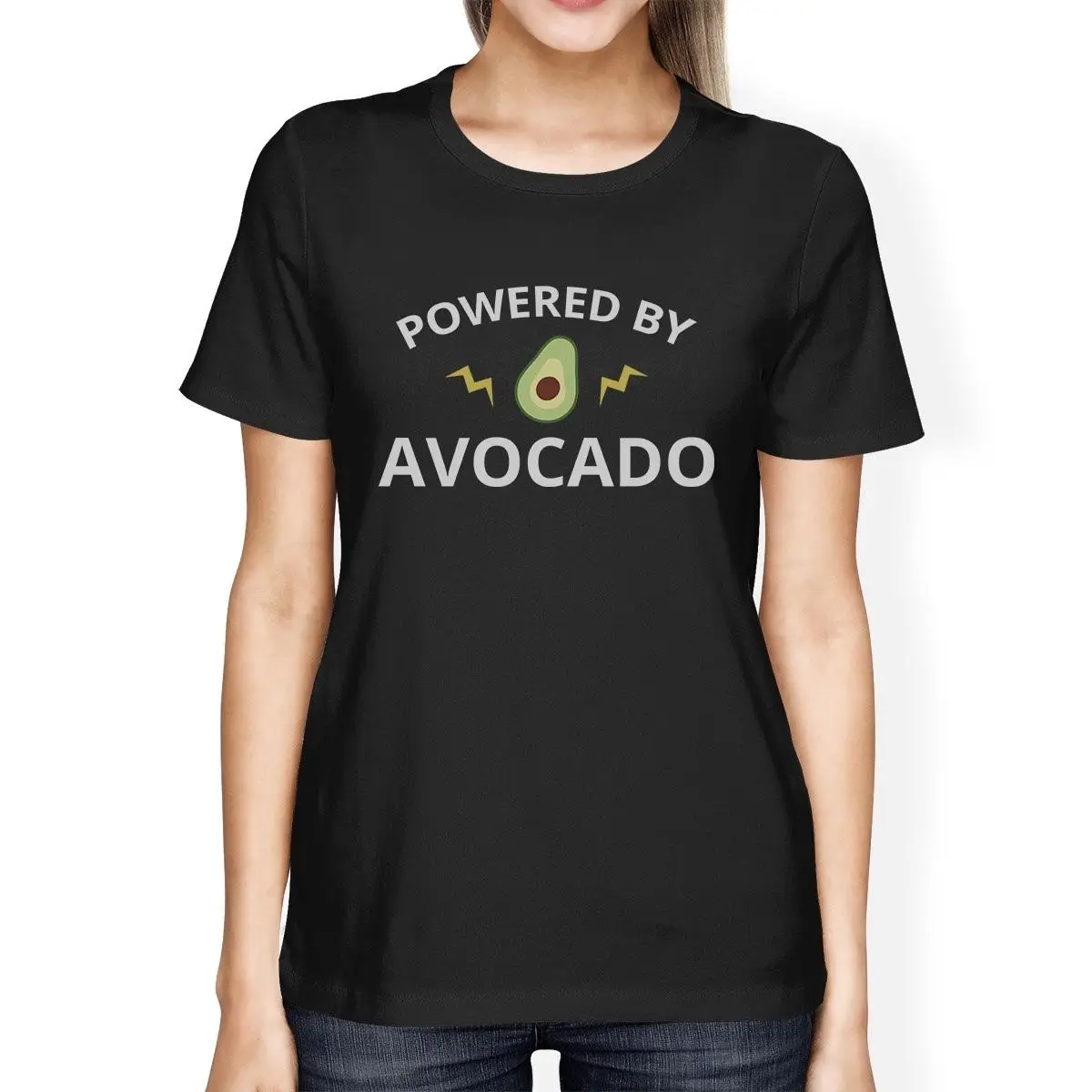 Powered By Avocado Women's Black Round Neck Cotton Graphic T Shirt Women Summer Novelty T-Shirt Woman Printed Top Tee
Powered By Avocado Women's Black Round Neck Cotton Graphic T Shirt Women Summer Novelty T-Shirt Woman Printed Top Tee
