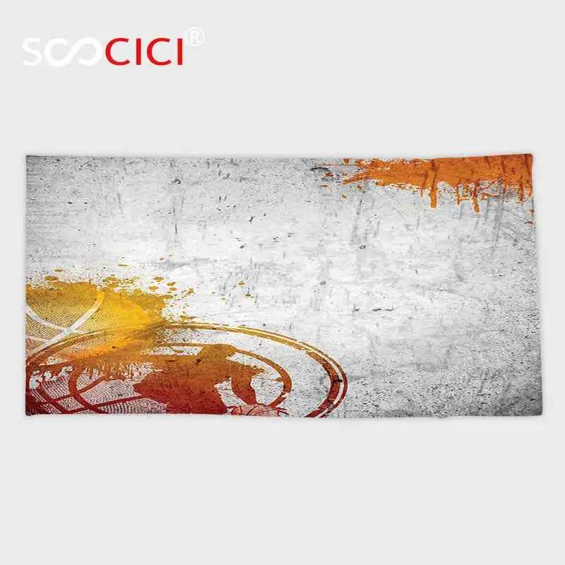 Custom Microfiber Ultra Soft Bath/hand Towel,Sports Decor Basketball Streetball and Paint Stains Image on Concrete Wall Rustic
Custom Microfiber Ultra Soft Bath/hand Towel,Sports Decor Basketball Streetball and Paint Stains Image on Concrete Wall Rustic