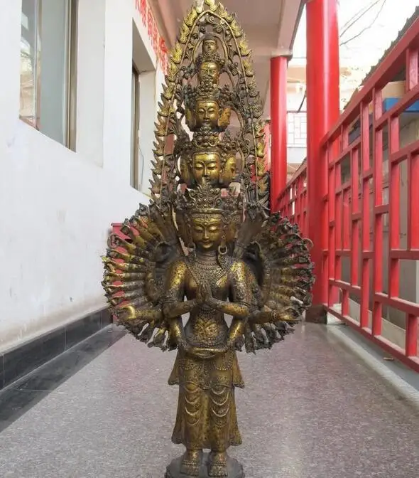36"Tibet Temple Bronze Gild 1000 Arms Avalokiteshvara Kwan-Yin Guan yin statue
36"Tibet Temple Bronze Gild 1000 Arms Avalokiteshvara Kwan-Yin Guan yin statue