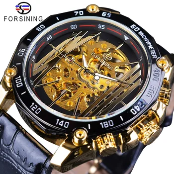 Forsining Big Dial True Men Series Steampunk Golden Gear Movement Men Watch Top Brand Luxury Automatic Mechanical Wrist Watches
Forsining Big Dial True Men Series Steampunk Golden Gear Movement Men Watch Top Brand Luxury Automatic Mechanical Wrist Watches