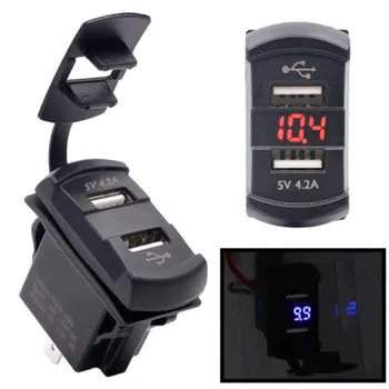 Dual USB 12V Car Boat Socket Rocker Switch Panel with Voltage Voltmeter Blue New hot sell
Dual USB 12V Car Boat Socket Rocker Switch Panel with Voltage Voltmeter Blue New hot sell