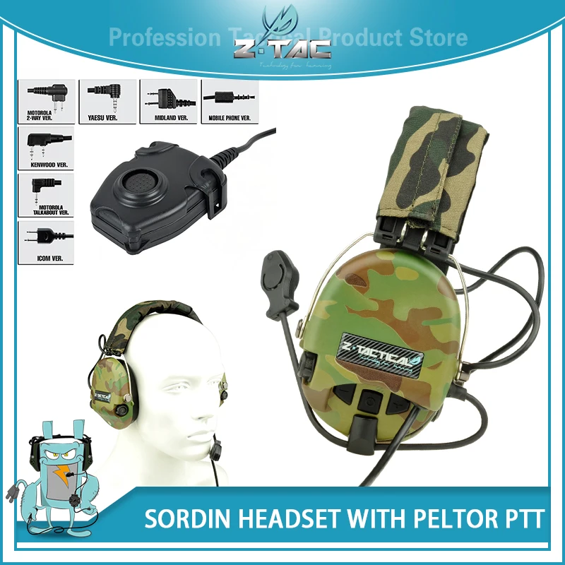 Z tac Headsets zSordin Headset Active-Volume Hearing Protector Z111(MC) With zPeltor Tactical PTT Military Standard Version Z112
Z tac Headsets zSordin Headset Active-Volume Hearing Protector Z111(MC) With zPeltor Tactical PTT Military Standard Version Z112