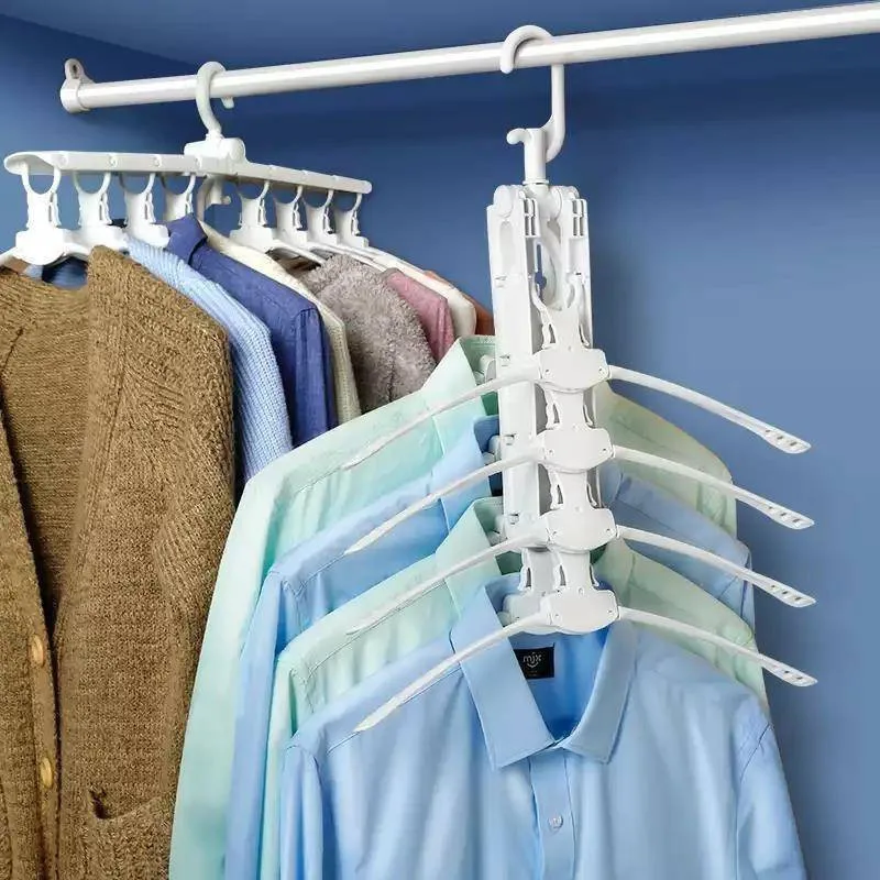 High Quality 8 In 1 Multi Layer Folding Clothes Hanger Multifunction 360 Anti-slip Rotating The Hanger Bracket Wardrobe Storage
High Quality 8 In 1 Multi Layer Folding Clothes Hanger Multifunction 360 Anti-slip Rotating The Hanger Bracket Wardrobe Storage