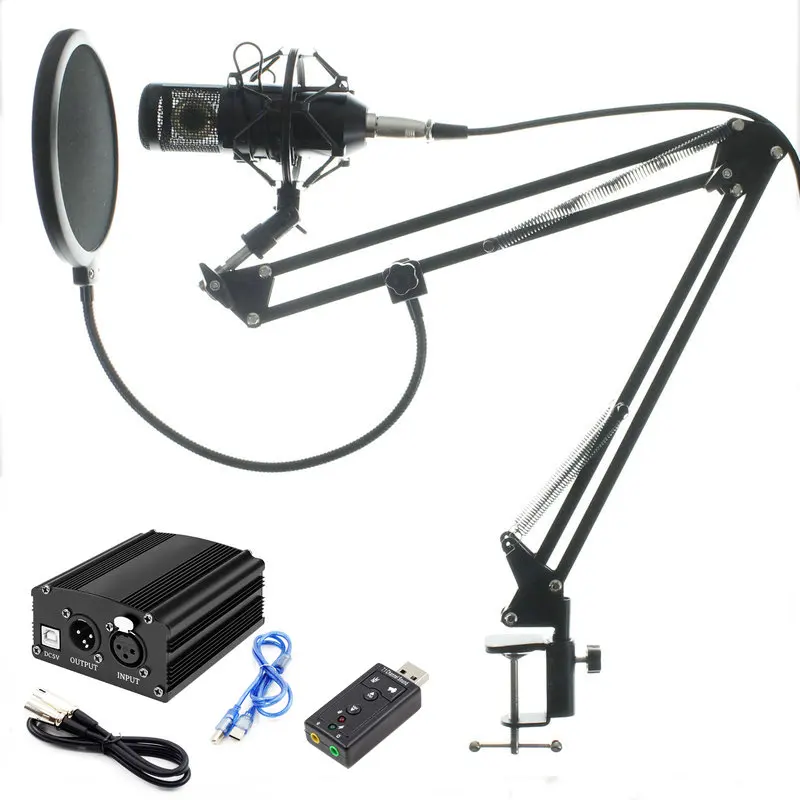Profession bm 800 condenser microphone for computer karaoke mic bm800 Phantom power pop filter Multi-function sound card
Profession bm 800 condenser microphone for computer karaoke mic bm800 Phantom power pop filter Multi-function sound card