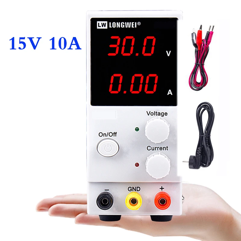Lab Adjustable Digital DC Power Supply 0~ 15V 0~ 10A 110V/220V Single Phase Longwei Switching Power Supply Laboratory Tools
Lab Adjustable Digital DC Power Supply 0~ 15V 0~ 10A 110V/220V Single Phase Longwei Switching Power Supply Laboratory Tools