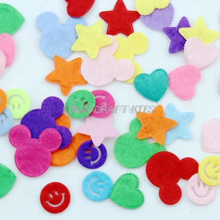 Set of 1000pcs 17-29mm Felt Pack Felt star,heart,smile face,mouse shaped multiple Colors wholesale free shipping-by0110
Set of 1000pcs 17-29mm Felt Pack Felt star,heart,smile face,mouse shaped multiple Colors wholesale free shipping-by0110