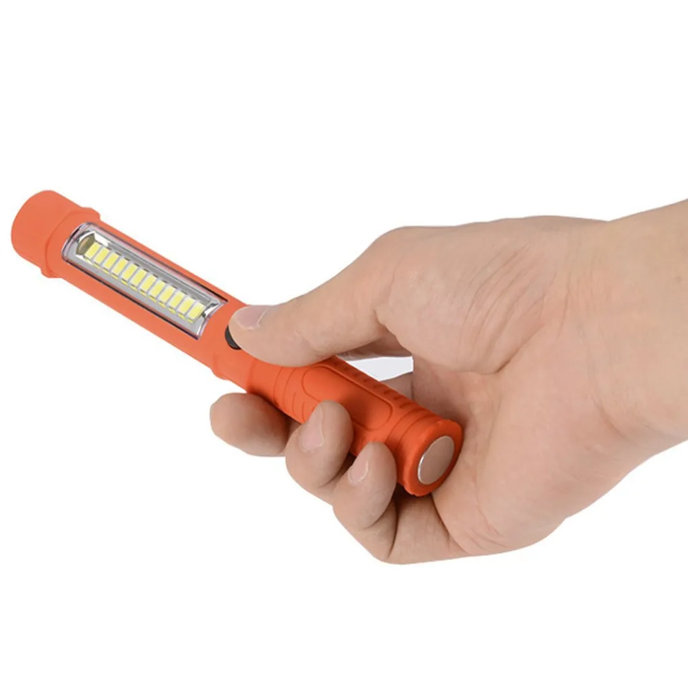 12LED Waterproof Portable Pen PVC COB Work Light Inspection Magnetic Torch DI 