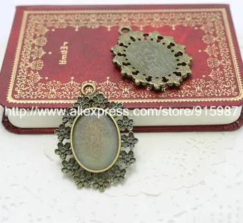Sweet Bell 10pcs/lot Wholesale vintage bronze oval filigree cameo cabochon base setting 18*25mm Cabochon Pendant Settings C0013
Sweet Bell 10pcs/lot Wholesale vintage bronze oval filigree cameo cabochon base setting 18*25mm Cabochon Pendant Settings C0013