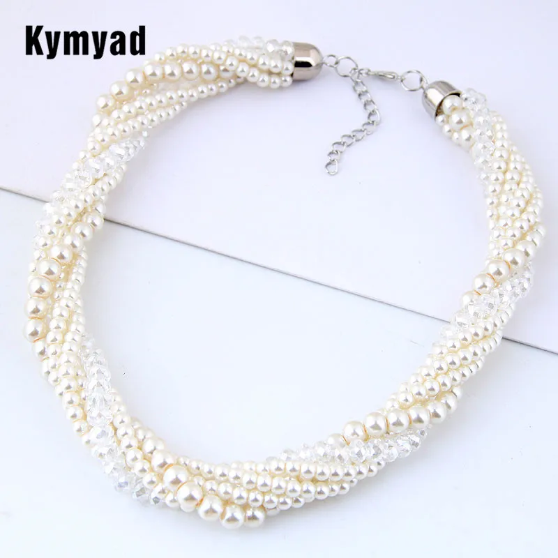 Kymyad Choker Necklace Women Imitation Pearl Beads Necklaces Multilayer Collier Femme Bijoux Gold Color Chunky Necklaces Jewelry
Kymyad Choker Necklace Women Imitation Pearl Beads Necklaces Multilayer Collier Femme Bijoux Gold Color Chunky Necklaces Jewelry