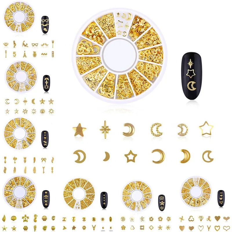 1 Box Ocean Gold Silver Metal Alloy Nail Studs Moon Star Punk Flake Rivet Manicure DIY 3D Nail Art Decorations For Lady
1 Box Ocean Gold Silver Metal Alloy Nail Studs Moon Star Punk Flake Rivet Manicure DIY 3D Nail Art Decorations For Lady