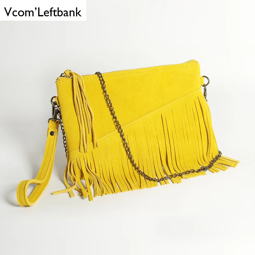 2019 Real Leather Wrist Bag Causal Summer Shoulder Bag for Women Suede Tassel Fringe Chain Clutch Yellow ladies Hand Bag Small
2019 Real Leather Wrist Bag Causal Summer Shoulder Bag for Women Suede Tassel Fringe Chain Clutch Yellow ladies Hand Bag Small