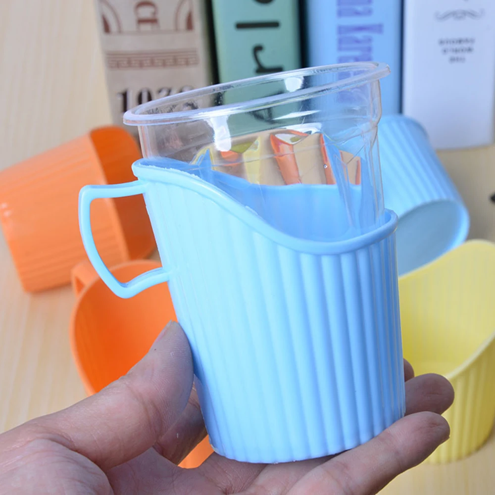 1pcs Candy Color Handle Design Plastic Disposable Paper Plastic Polystyrene Cup Holder Color Random
1pcs Candy Color Handle Design Plastic Disposable Paper Plastic Polystyrene Cup Holder Color Random