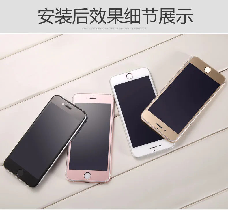 0 33mm Full Screen Colorful 9H Tempered Glass For font b iPhone b font 5 5S