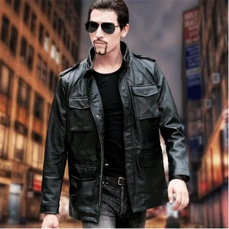 Male spring Autumn men's genuine Leather biker Fashion jacket Brand classic men cow leather Jacketssales plus size
Male spring Autumn men's genuine Leather biker Fashion jacket Brand classic men cow leather Jacketssales plus size