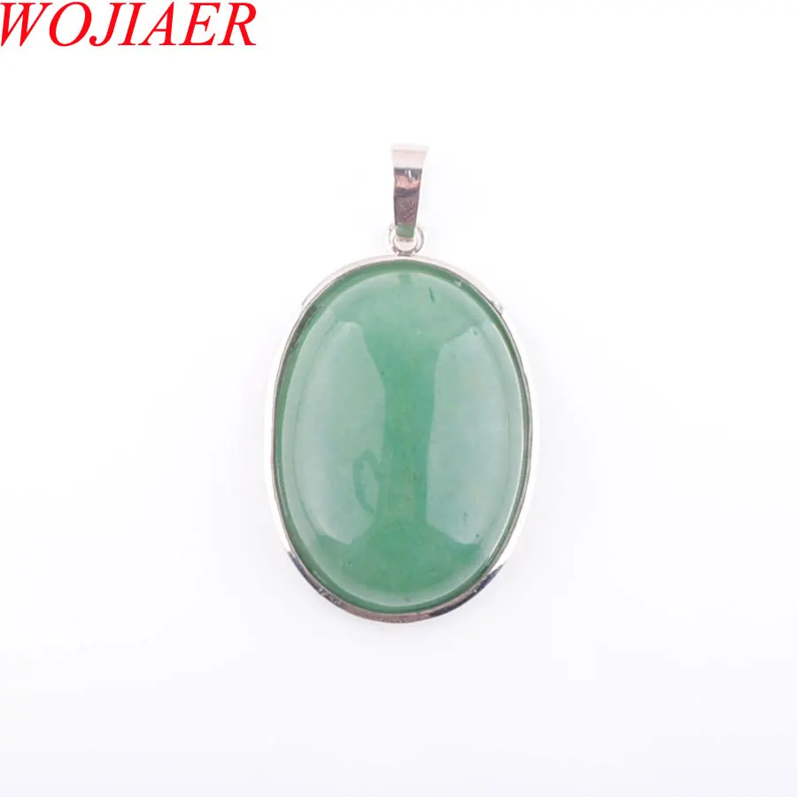 WOJIAER Natural Aventurine Gem Stone Bead Oval Silver Plated Healing Reiki Chakra Necklaces&Pendant Jewelry 1pcs PN3218
WOJIAER Natural Aventurine Gem Stone Bead Oval Silver Plated Healing Reiki Chakra Necklaces&Pendant Jewelry 1pcs PN3218