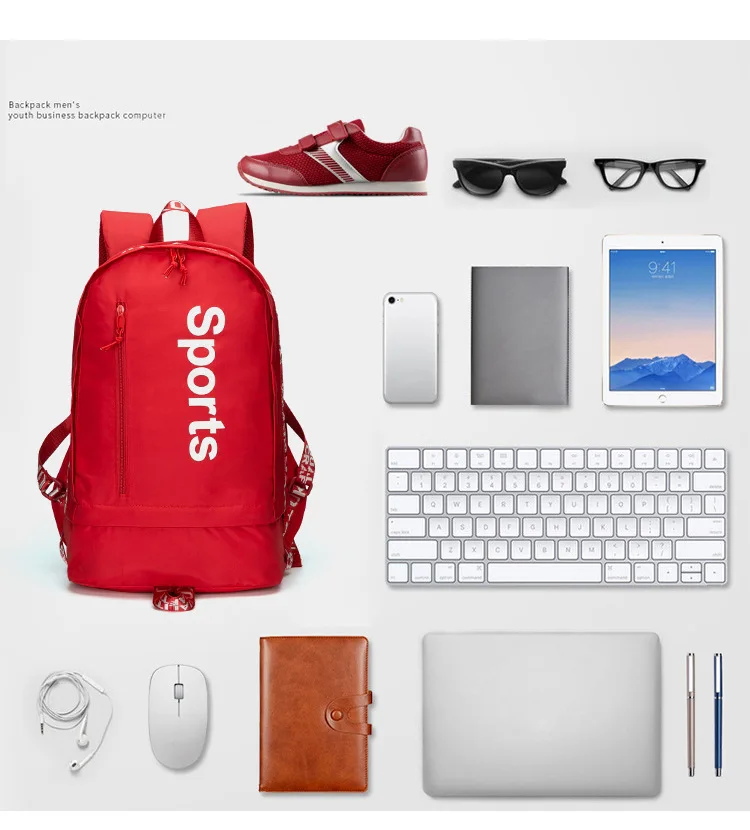 OZUKO Fashion Multifunction Sports Backpack with Shoes Bag for Men Women Laptop Shoulder Bag for Teenage Boys Girls Student Bag OZUKO Fashion Multifunction Sports Backpack with Shoes Bag for Men Women Laptop Shoulder Bag for Teenage Boys Girls Student Bag