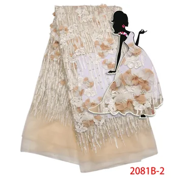 African Lace Fabric 2018 High Quality with Beads French Mesh Lace Embroidered with 3D Flowers For Nigerian Wedding AMY2081B-2
African Lace Fabric 2018 High Quality with Beads French Mesh Lace Embroidered with 3D Flowers For Nigerian Wedding AMY2081B-2