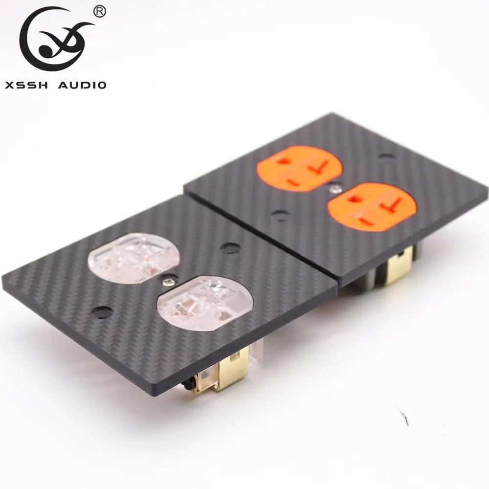 2*US KS-II # Power Socket Hi-end DIY HIFI Copper plated 24k gold 20amp 20A 125V Carbon Fiber plate power socket electric outlet
2*US KS-II # Power Socket Hi-end DIY HIFI Copper plated 24k gold 20amp 20A 125V Carbon Fiber plate power socket electric outlet