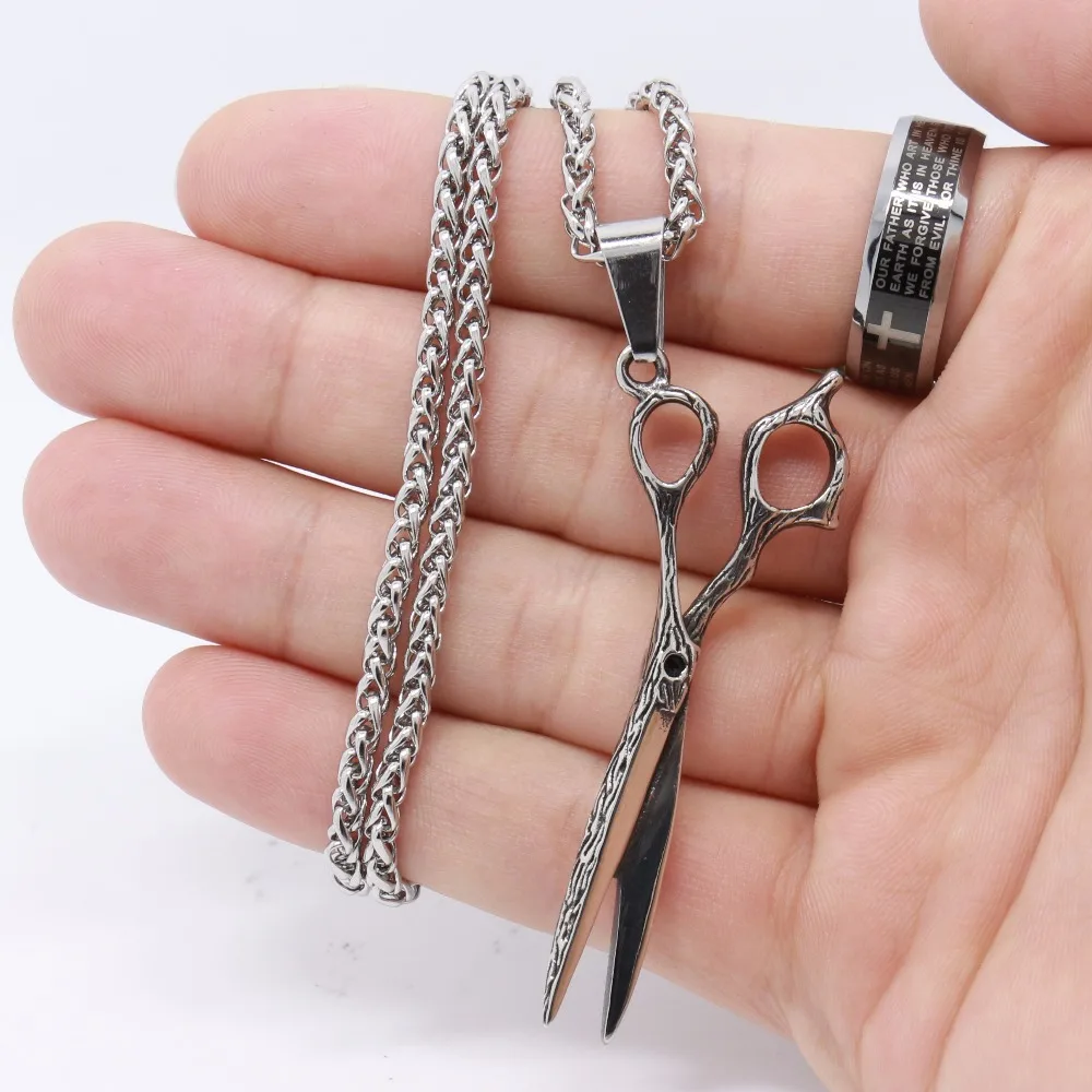 316l stainless steel Jewelry Scissors Pendant Necklace Men's Necklace Men's popular pendants free shipping
316l stainless steel Jewelry Scissors Pendant Necklace Men's Necklace Men's popular pendants free shipping