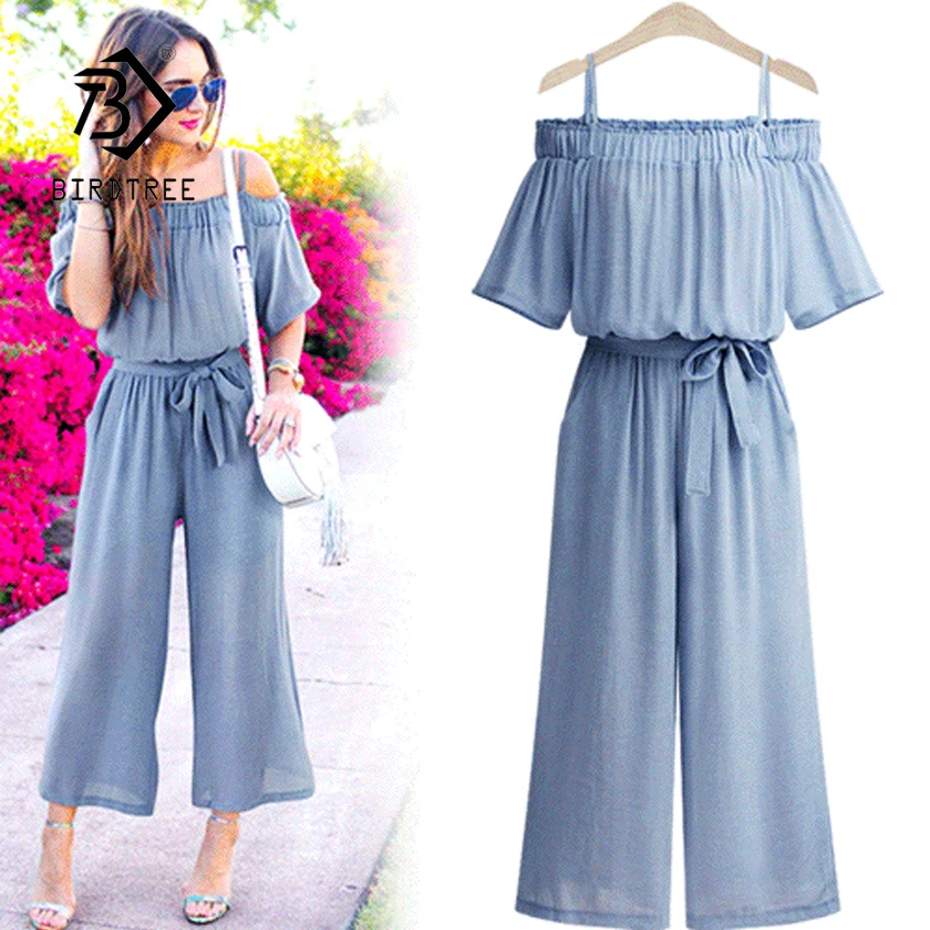 New Arrival Women Off Shoulder Strapeless High Waist Lace Up Jumpsuit Lady Sexy Wide Leg Pants Female 4XL Plus Size Hots S87305F
New Arrival Women Off Shoulder Strapeless High Waist Lace Up Jumpsuit Lady Sexy Wide Leg Pants Female 4XL Plus Size Hots S87305F