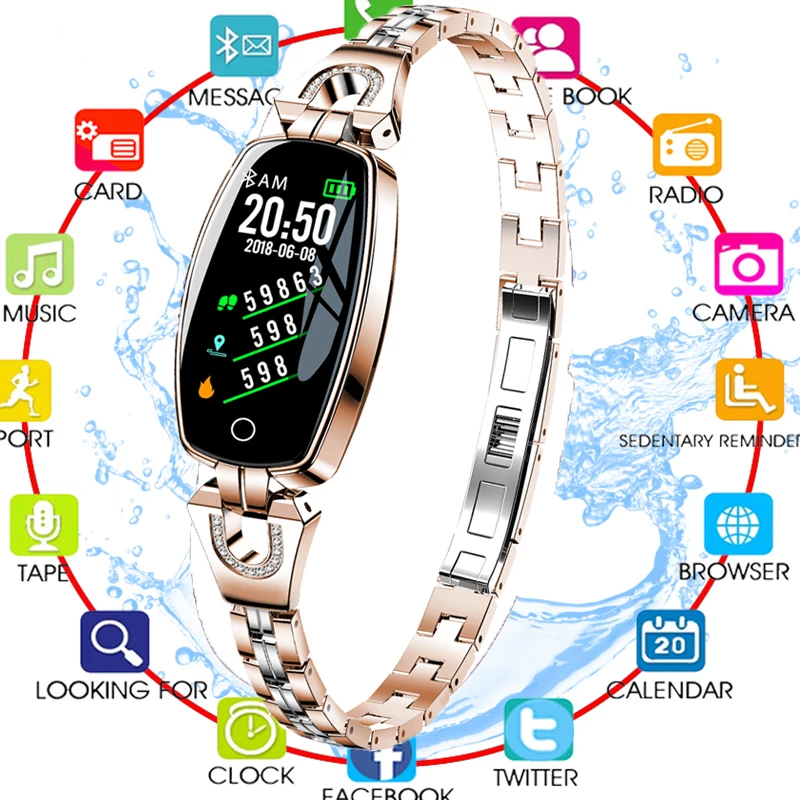 Luxury Smart Band for Women Sport Fitness Tracker Bracelet Heart Rate Monitor Wristband Best Gift for Girl Lady For Android IOS
Luxury Smart Band for Women Sport Fitness Tracker Bracelet Heart Rate Monitor Wristband Best Gift for Girl Lady For Android IOS