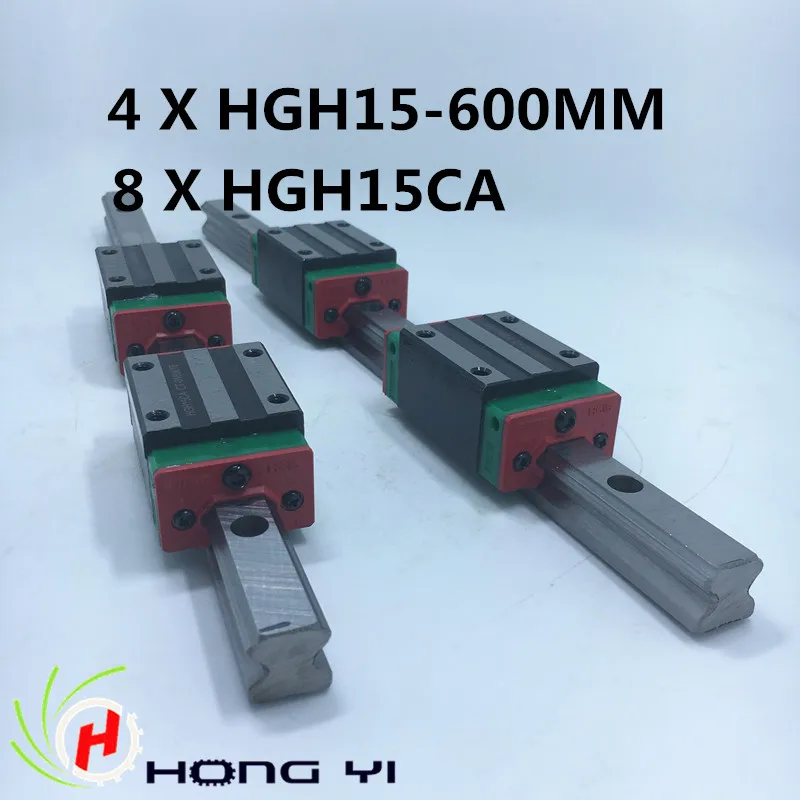 Linear rails HGR15, 4pcs HIWIN Carril Linear Rail 600mm + 8pcs Rail Linear Block HG15CA for CNC
Linear rails HGR15, 4pcs HIWIN Carril Linear Rail 600mm + 8pcs Rail Linear Block HG15CA for CNC