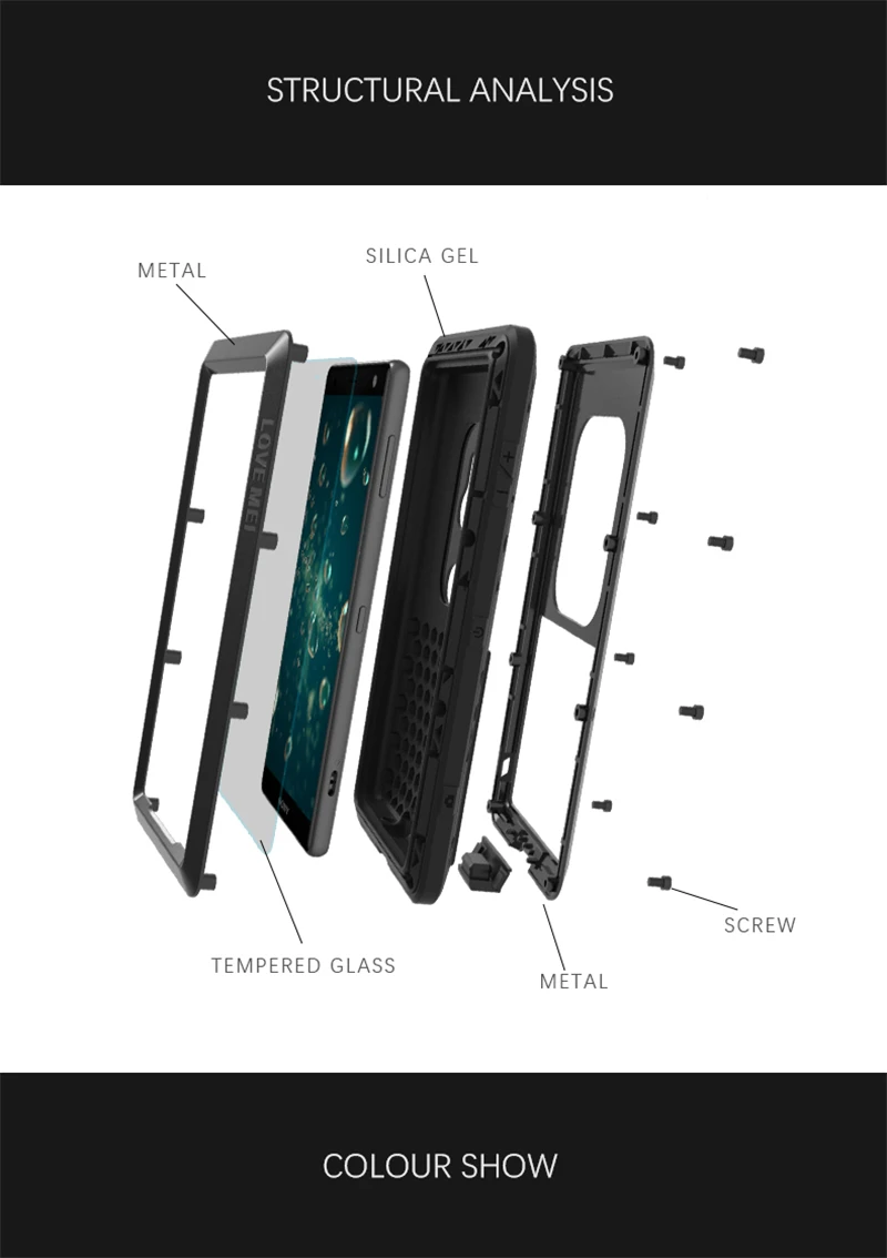 Love Mei Waterproof Case For Sony Xperia XZ2 (10)