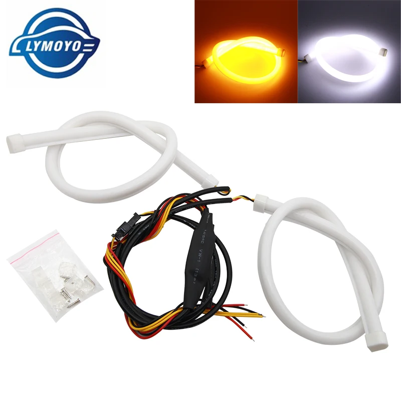 2PC/Lot 30cm45cm60cm DRL Flexible LED Tube Strip Daytime Running Lights Turn Signal Angel Eyes Car Styling yellow/White/red/Blue
2PC/Lot 30cm45cm60cm DRL Flexible LED Tube Strip Daytime Running Lights Turn Signal Angel Eyes Car Styling yellow/White/red/Blue