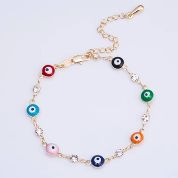 2018 New Multicolor Evil Eyes Chain Bracelet for Women Fashion Female Jewelry Gold Color Crystal Cluster Bracelets & Bangles
2018 New Multicolor Evil Eyes Chain Bracelet for Women Fashion Female Jewelry Gold Color Crystal Cluster Bracelets & Bangles