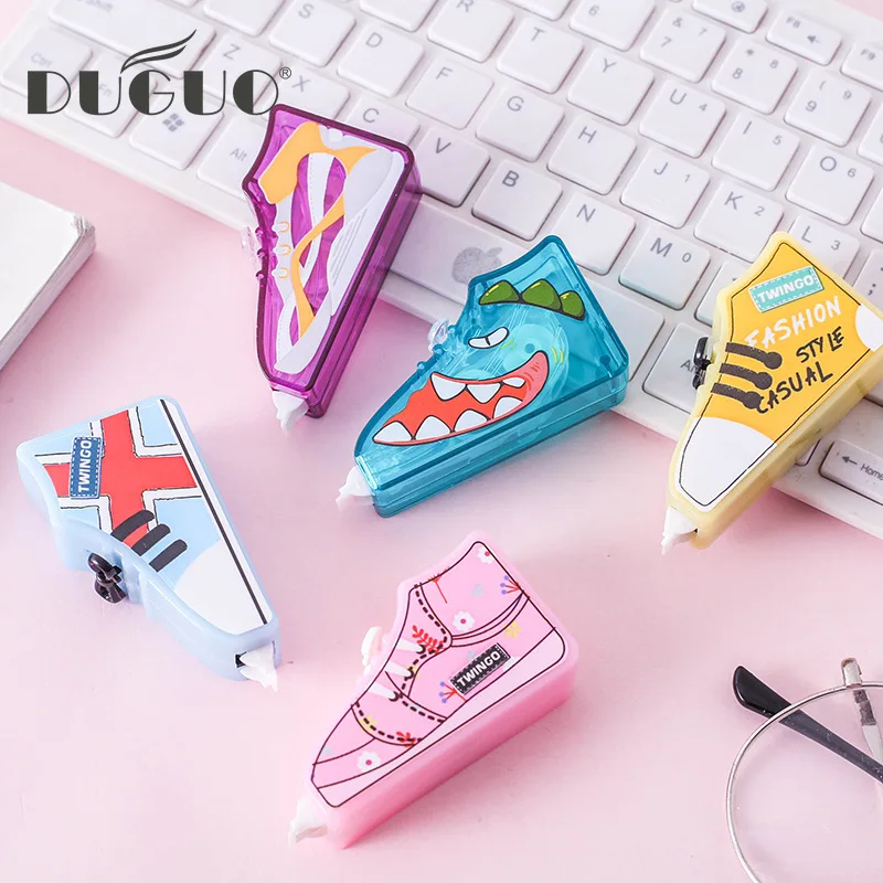 DUGUO cute stationery creative correction belt shoes modified with Kawaii school supplies glue tape roller
DUGUO cute stationery creative correction belt shoes modified with Kawaii school supplies glue tape roller