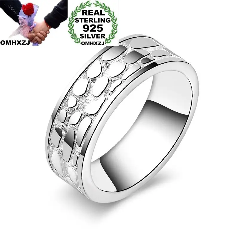 OMHXZJ Wholesale Personality Fashion OL Woman Girl Party Wedding Gift Silver Geometric Wide 925 Sterling Silver Ring RN270
OMHXZJ Wholesale Personality Fashion OL Woman Girl Party Wedding Gift Silver Geometric Wide 925 Sterling Silver Ring RN270